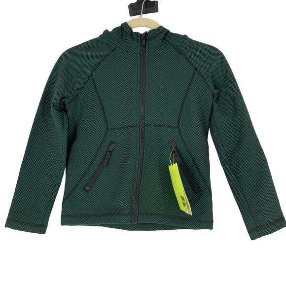 All In Motion Woven Fleece Jacket Green Kids Small - Picture 1 of 7